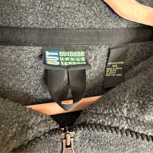 OUTDOOR URBAN TERRAIN Men's Dark Gray Quarter-Zip Fleece Pullover Size XXL - Picture 2 of 14